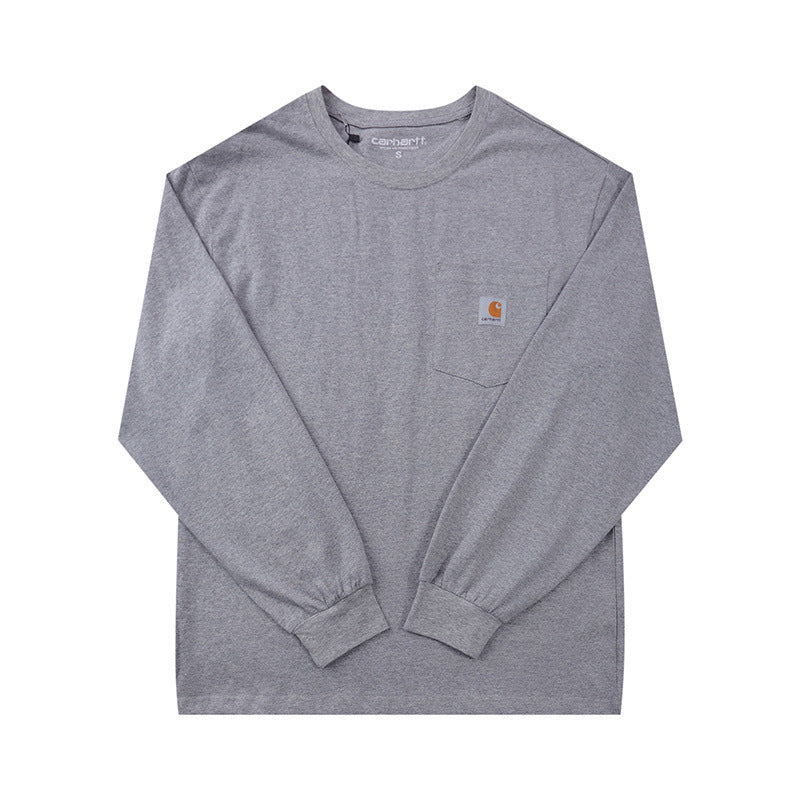 Carhar Long Sleeve Loose Crew Neck T-Shirt