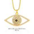 Evil Eye Necklace, Colorfast Turkish Oil Drop Pendant