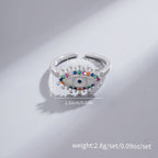Retro Evil Eye Open Ring
