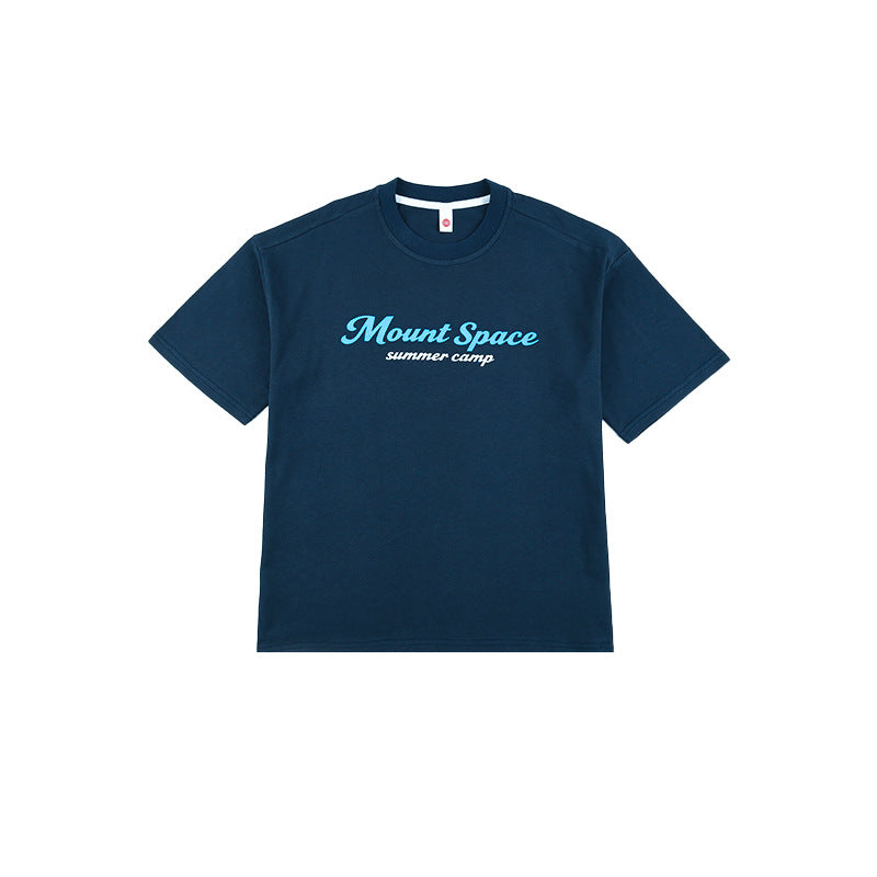Boys Mountain Style Camping Tent Print Short Sleeve T-shirt