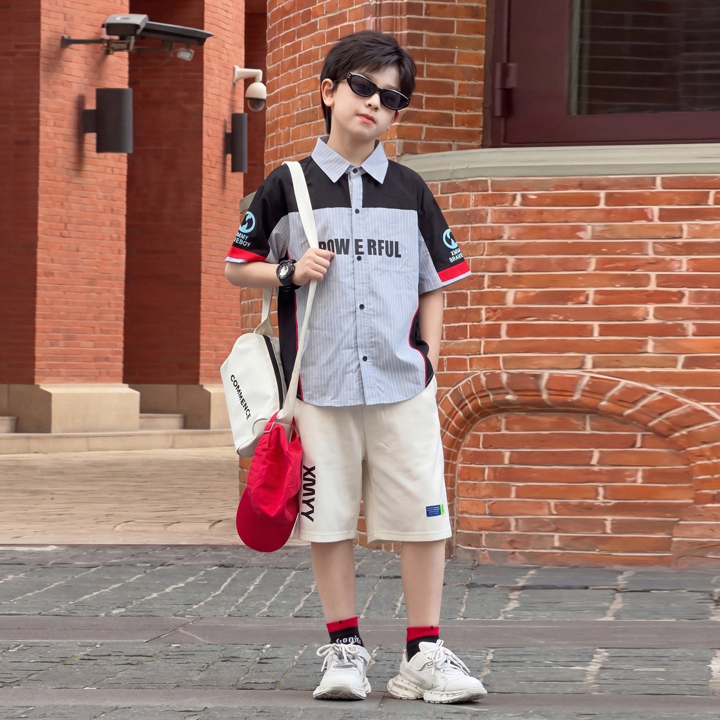 Boys' Lightweight Color-Block Striped Shirt