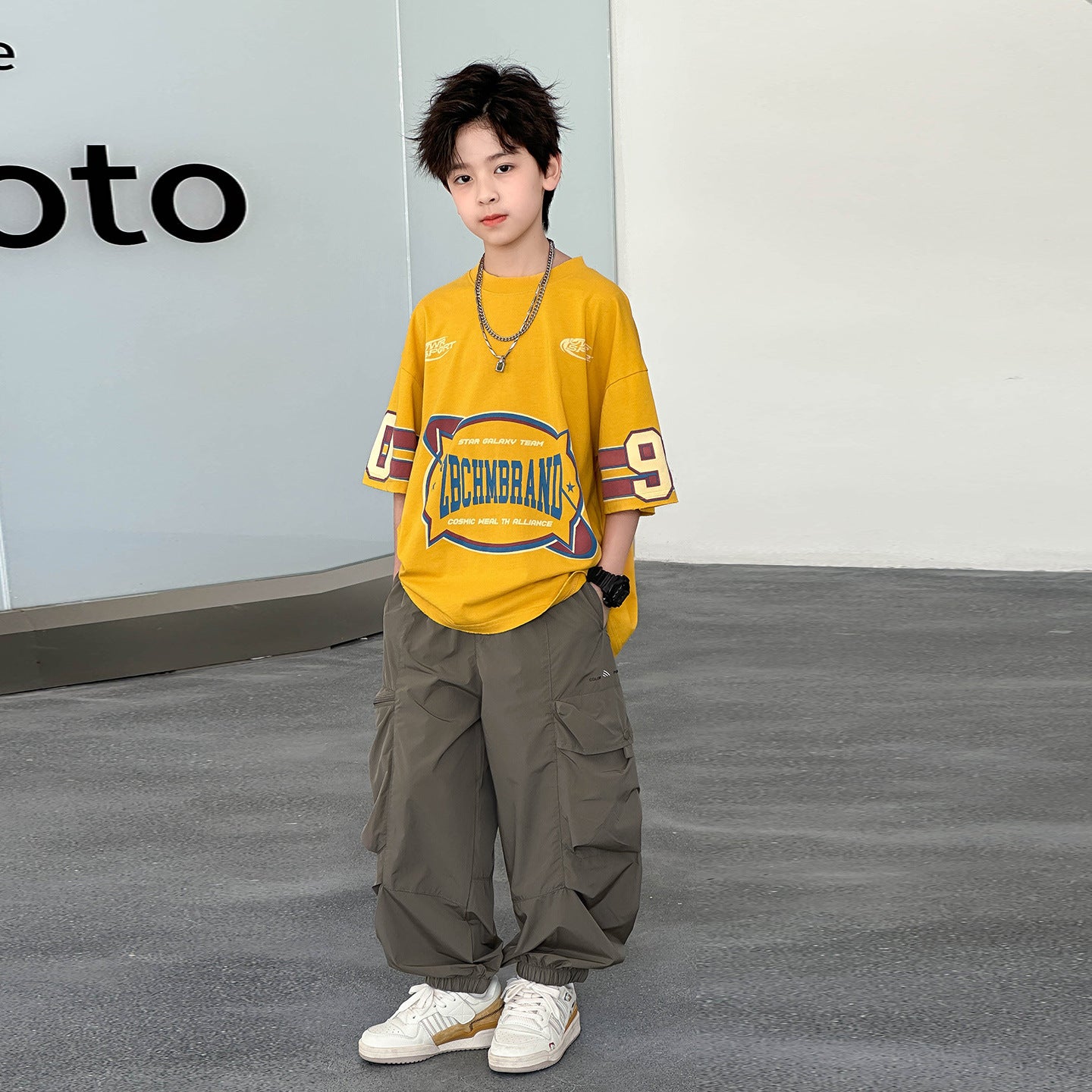 Big Kids Stylish All-Match Thin Big Pocket Boys Cargo Pants