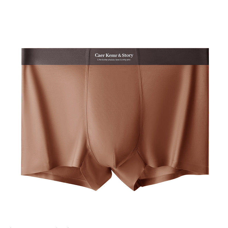 Cool feeling ice silk summer thin men's underwear large size boxer underwear men's