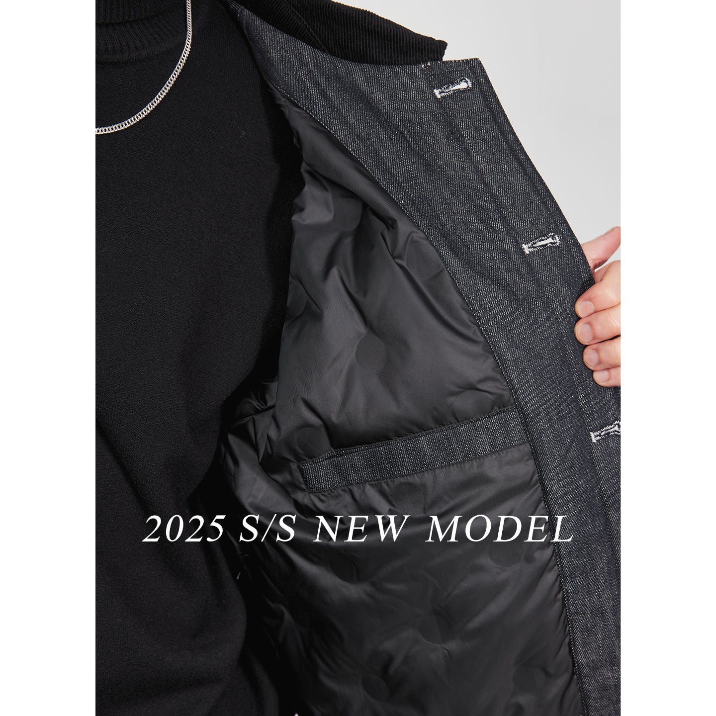 90 white duck down American retro denim down jacket winter men's warm fashion versatile jacket