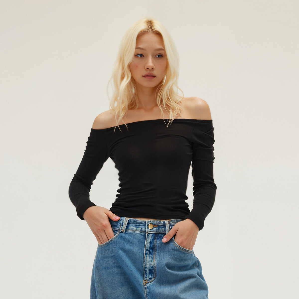 Women's Lensing Tencel™ Wool boat collar top