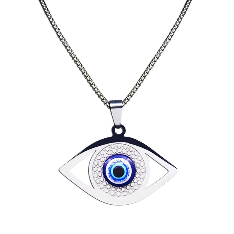 Evil Blue Eye Necklace Stainless Steel Turkish Eye