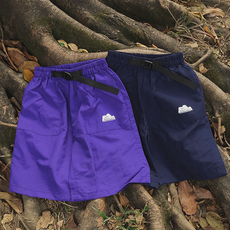 Boys' Outdoor-Style Color-Block Short-Sleeve Set with Pockets
