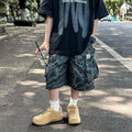 Boys' Quick-Drying Camouflage Cargo Shorts for Outdoor Sports