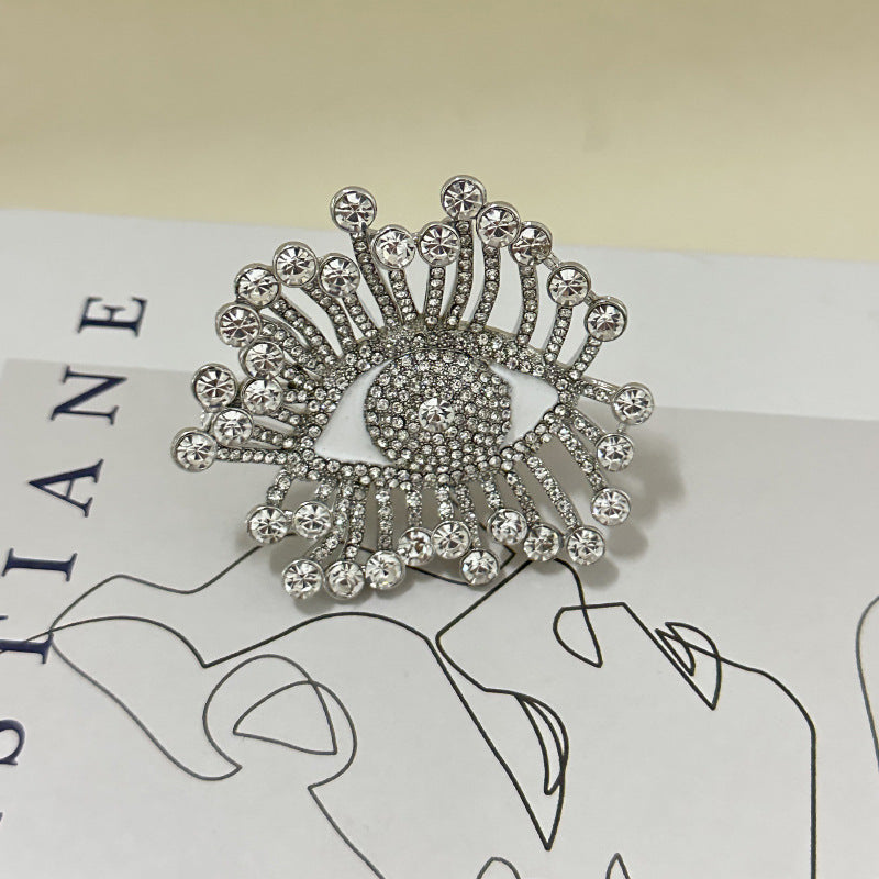 Heavy Industry Evil Eye Sparkling Sunflower Brooch