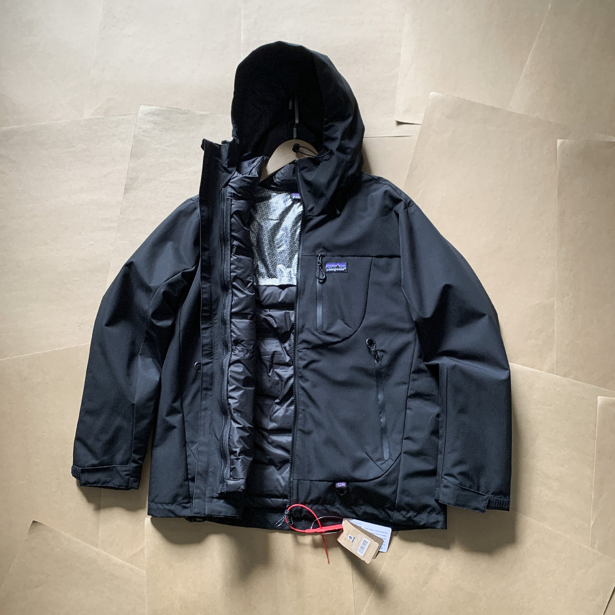 Patagonia 3‑in‑1 Waterproof Down Insulated Hooded Winter Outdoor Jacket
