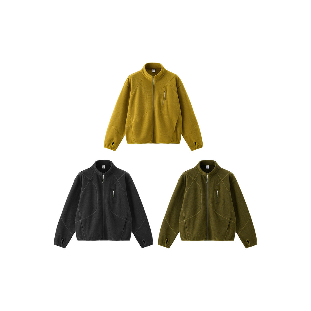 Outdoor Honeycomb  Fleece-Lined Sports Jacket