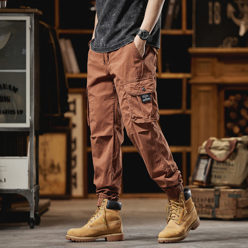 Men's Loose Straight-Leg Casual Pants - Sporty Casual Style for Autumn