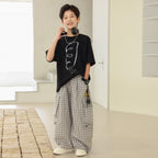 Stylish Print Cotton Short Sleeve Top for Boys