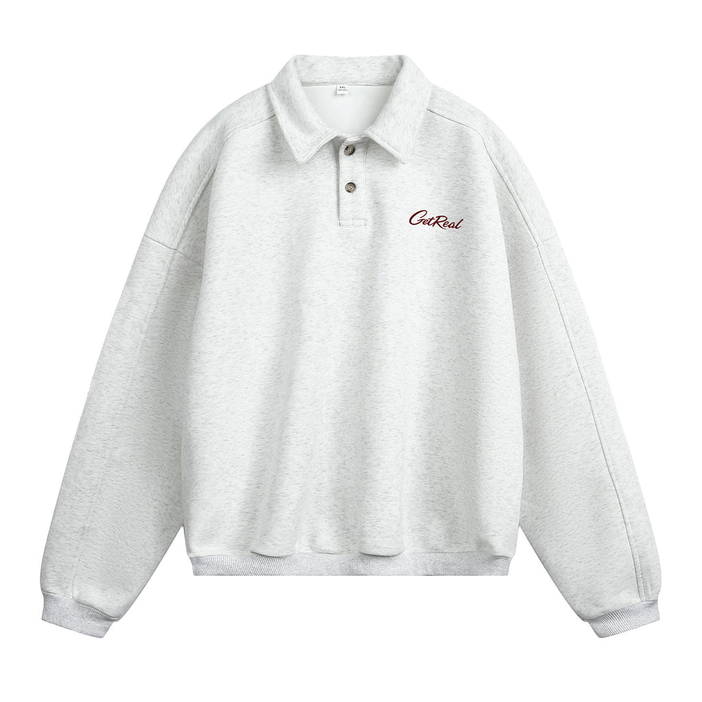 Men's Lapel Letter Sweater/Fleece Shirt (Autumn Style)