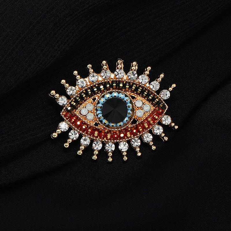 Evil Eye Brooch Sweater Cardigan Accessories