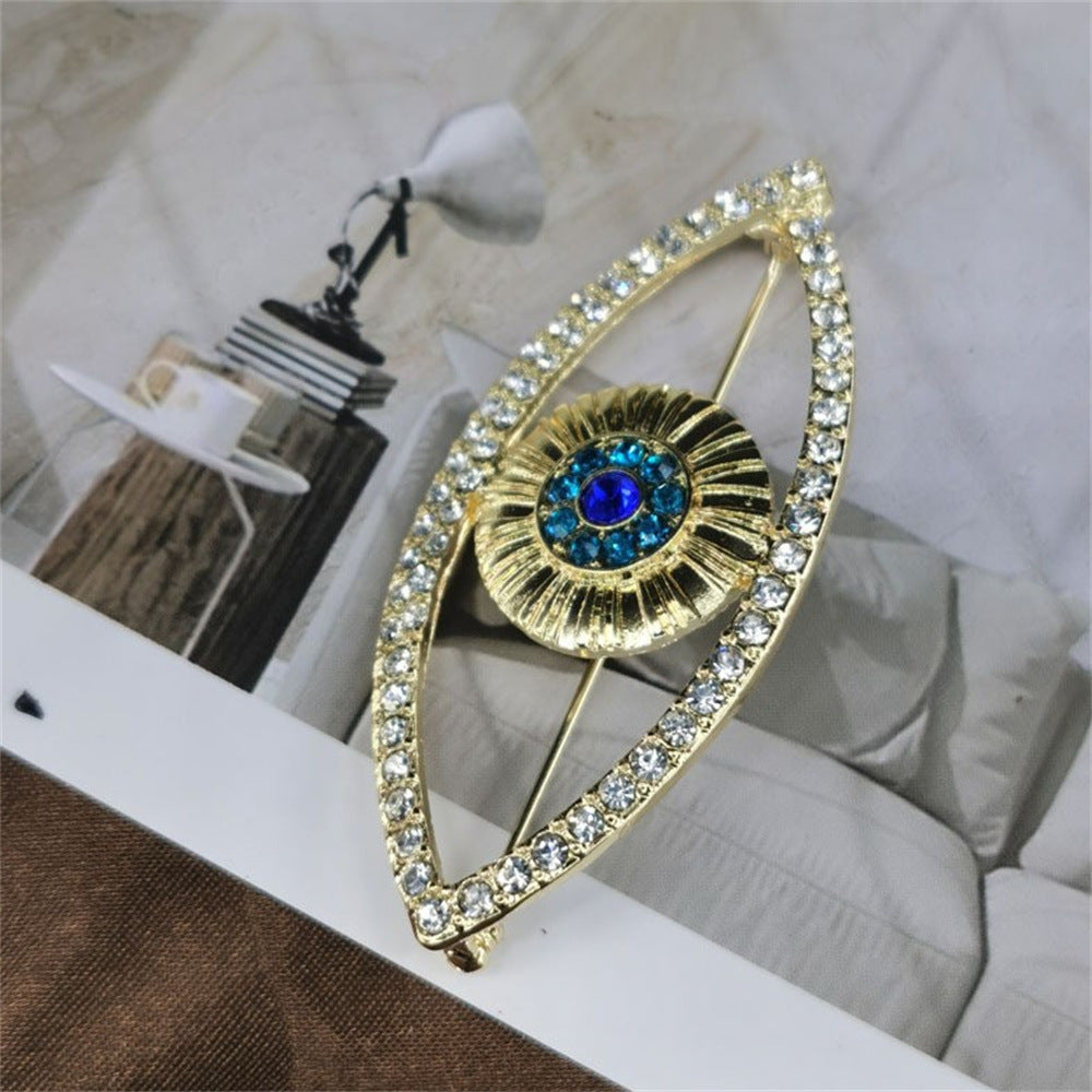 Evil Eye Brooch for Women, Full Diamond