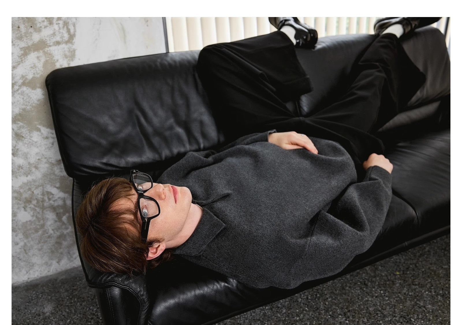 2025 winter old money style atmosphere! JTFS high-density thick men's and women's loose shirt collar small lapel knitted sweater