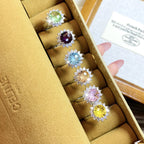 Sunflower is as bright as ice fireworks necklace ring