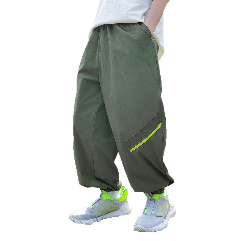 Boys Quick Dry Athletic Pants, UPF50+ UV Protection Mesh Cooling Trousers
