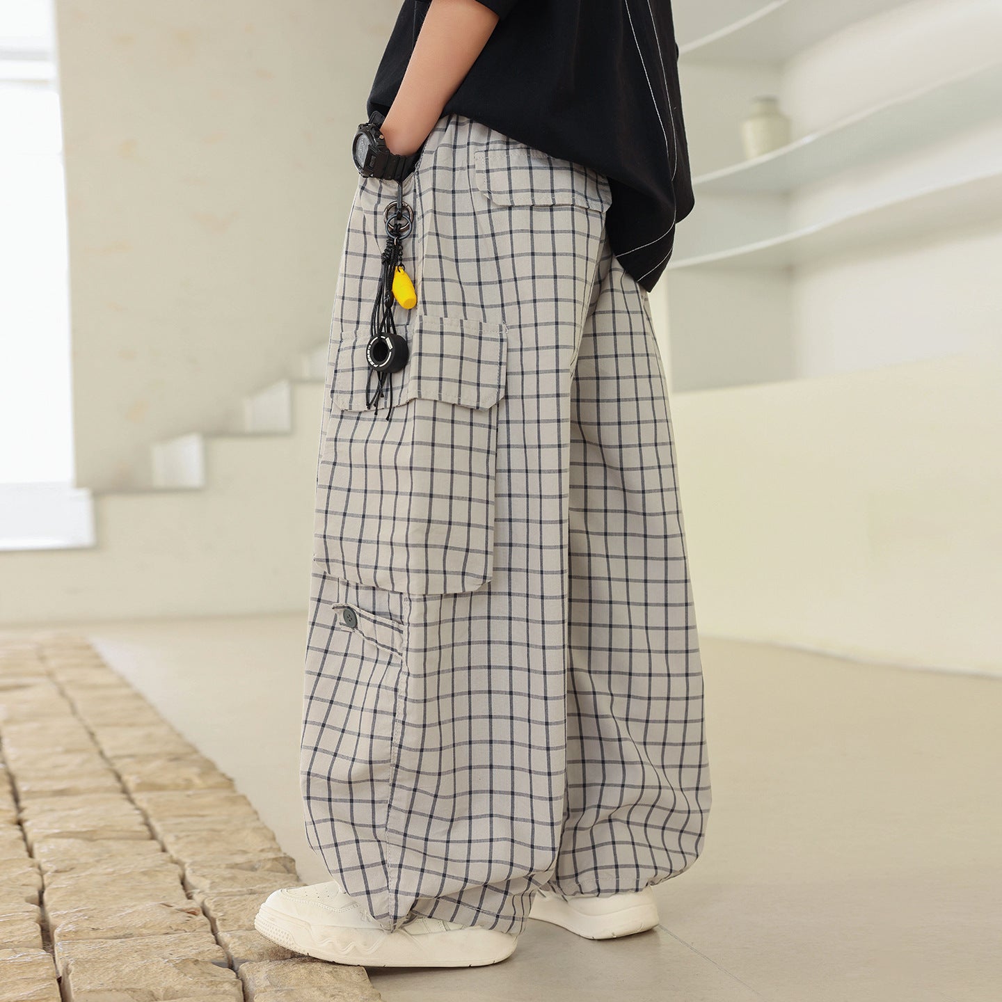 Boys Thin Casual Pants, Versatile Daily Wear Trousers for Kids
