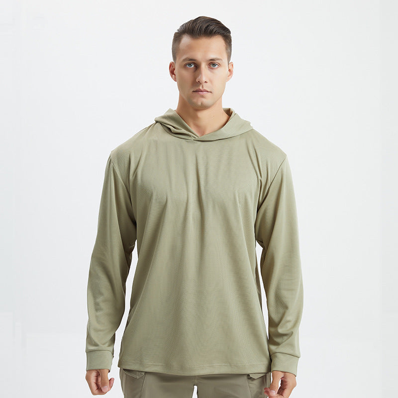 Men Lightweight Camo Long Sleeve Quick Dry Outdoor Sun Protection Tee