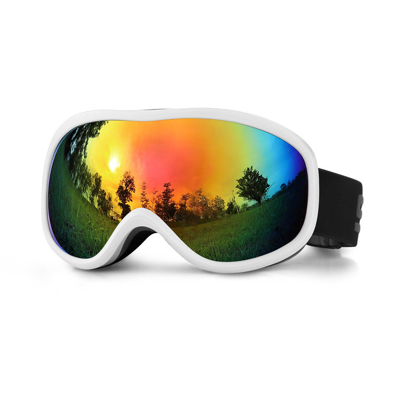 Ski smooth no fog mirror, can card myopia, spherical large field of view ski goggles