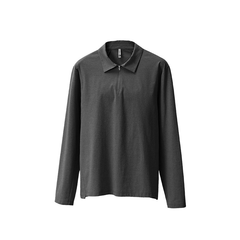 Men's Wind‑Tunnel Commuter Long Sleeve Polo Shirt, Collared Breathable Casual Top