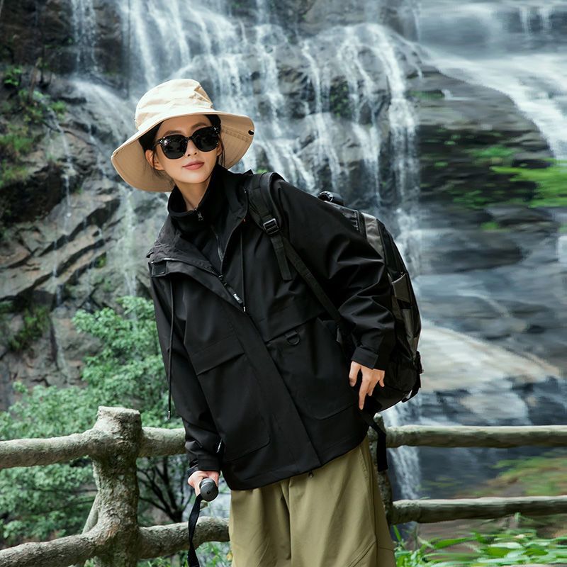 Three-in-one jacket women's outdoor mountaineering suit travel removable liner sports jacket