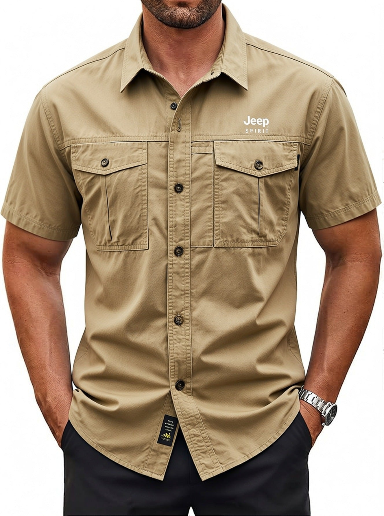 Outdoor Adventure & Leisure Short-Sleeve Utility Fishing Shirt