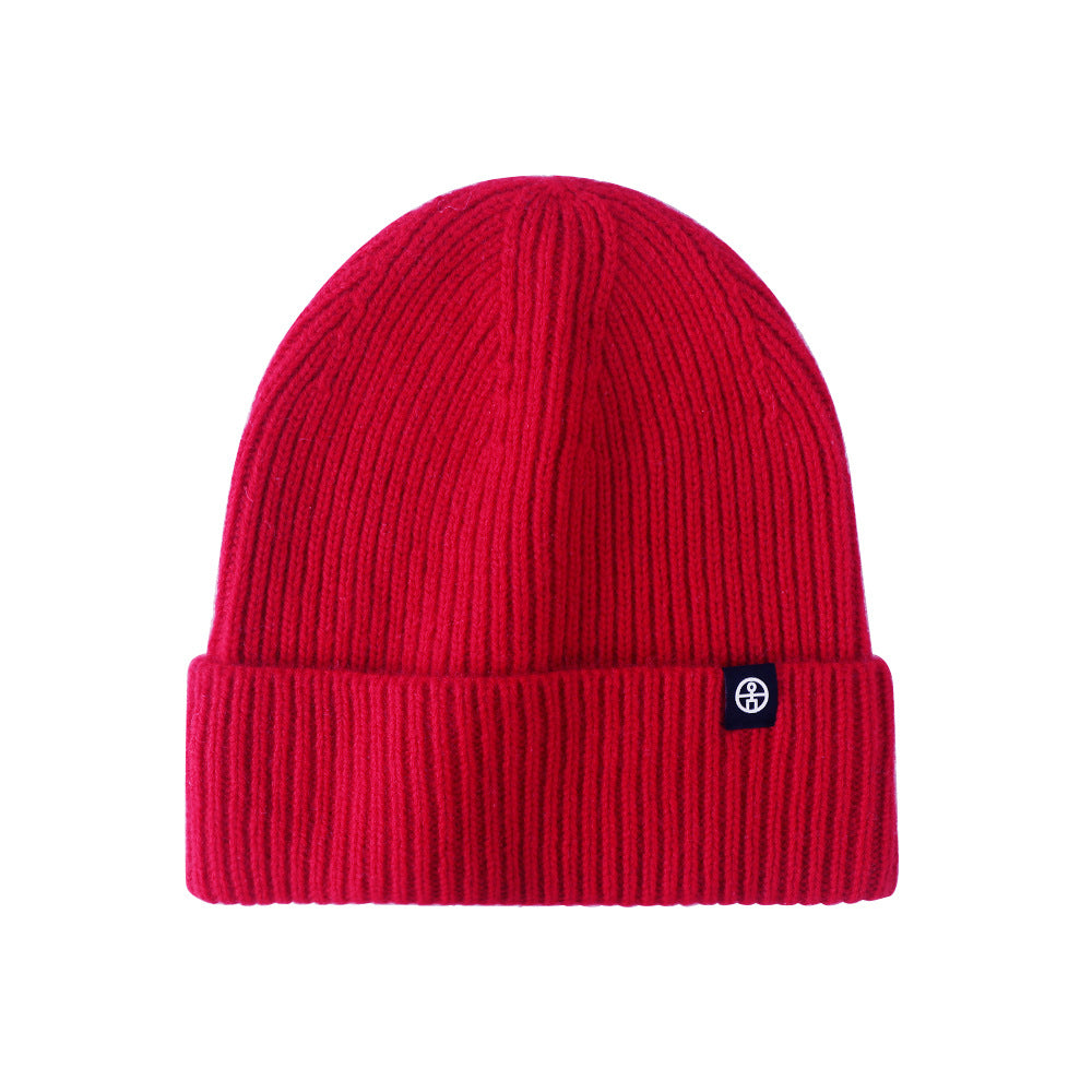 Pure wool warm ear protection hat winter windproof ski pullover hat