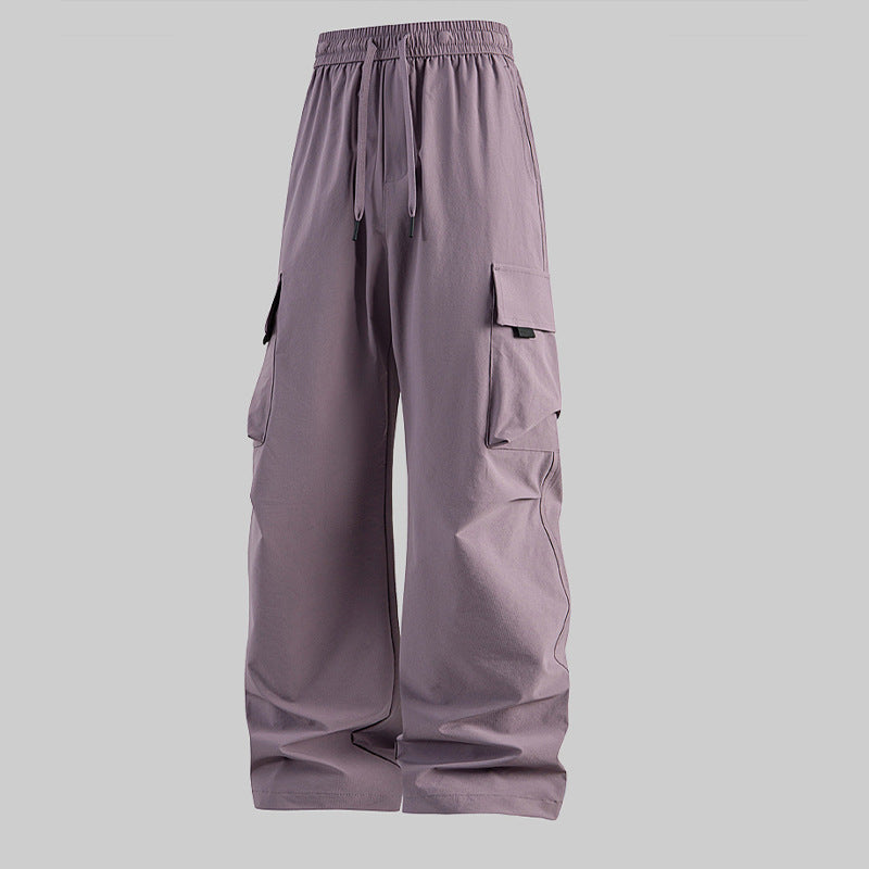 Unisex Wide‑Leg Cargo Pants, Fleece Lined Water Resistant Outdoor Loose Trousers, Customizable