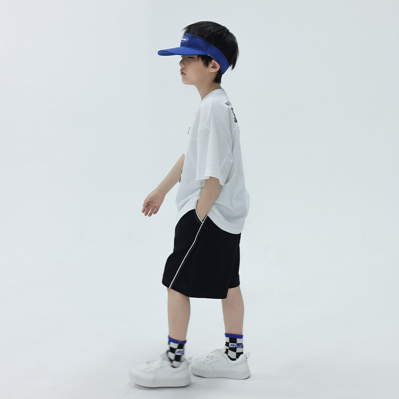 Big Kids Boys Lightweight Knit Shorts, Summer Casual Sport Bottoms