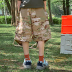Summer Camouflage Cargo Shorts, Loose Fit Boys Kids Shorts