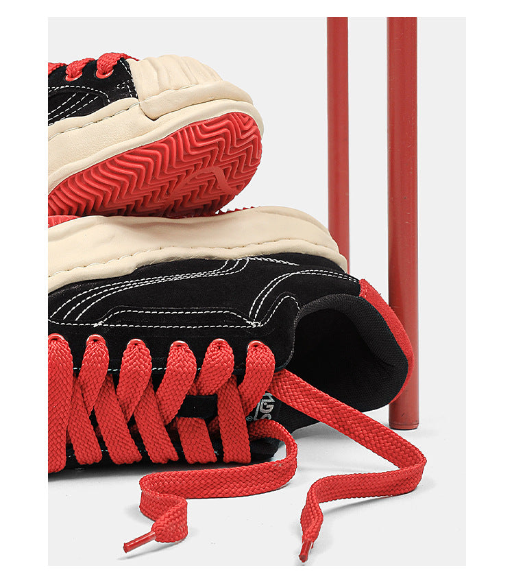 Tiger head dissolving design, shell head platform casual board shoes, couple trendy shoes