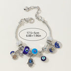 DIY Beaded Bracelet with Evil Eye and God's Hand Design