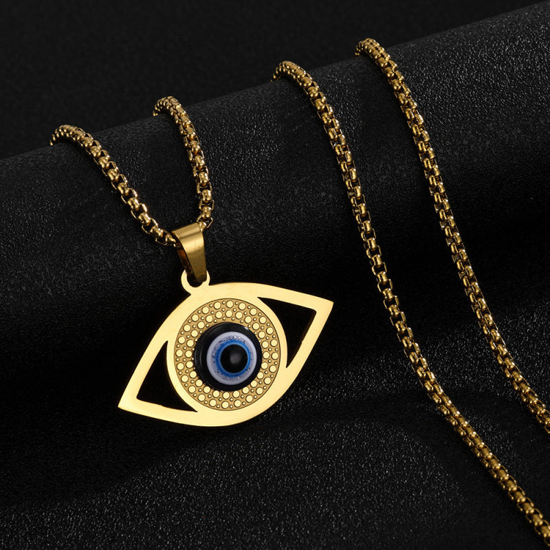 Stainless Steel Evil Eye Necklace
