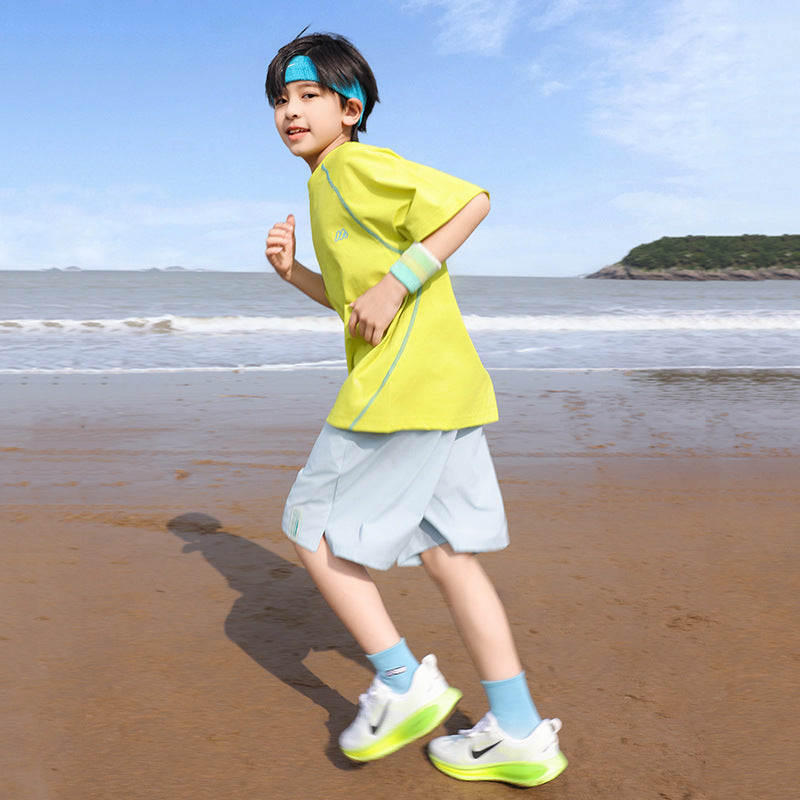 Boys 2Pcs Quick Dry Tennis Suit Summer Kids Sport Outfit