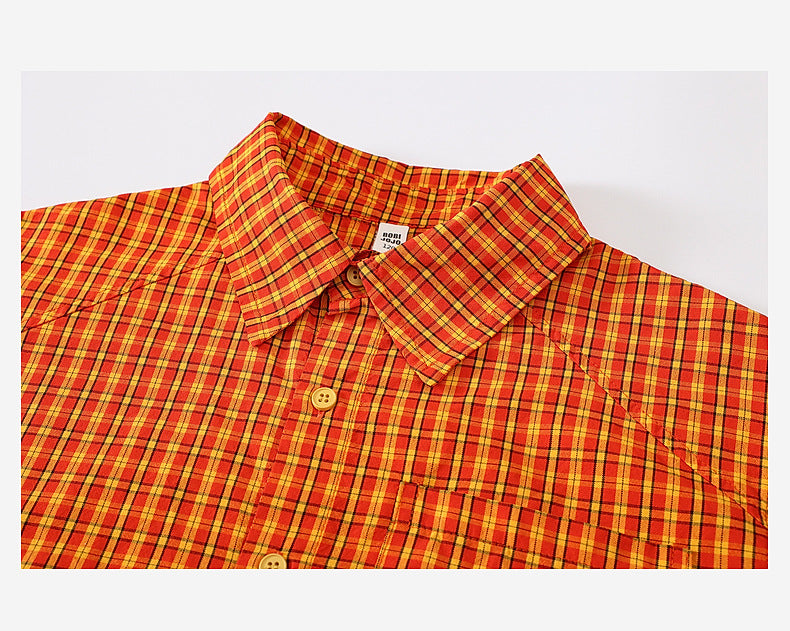 Boys' Lightweight Vacation-Style Plaid Shirt