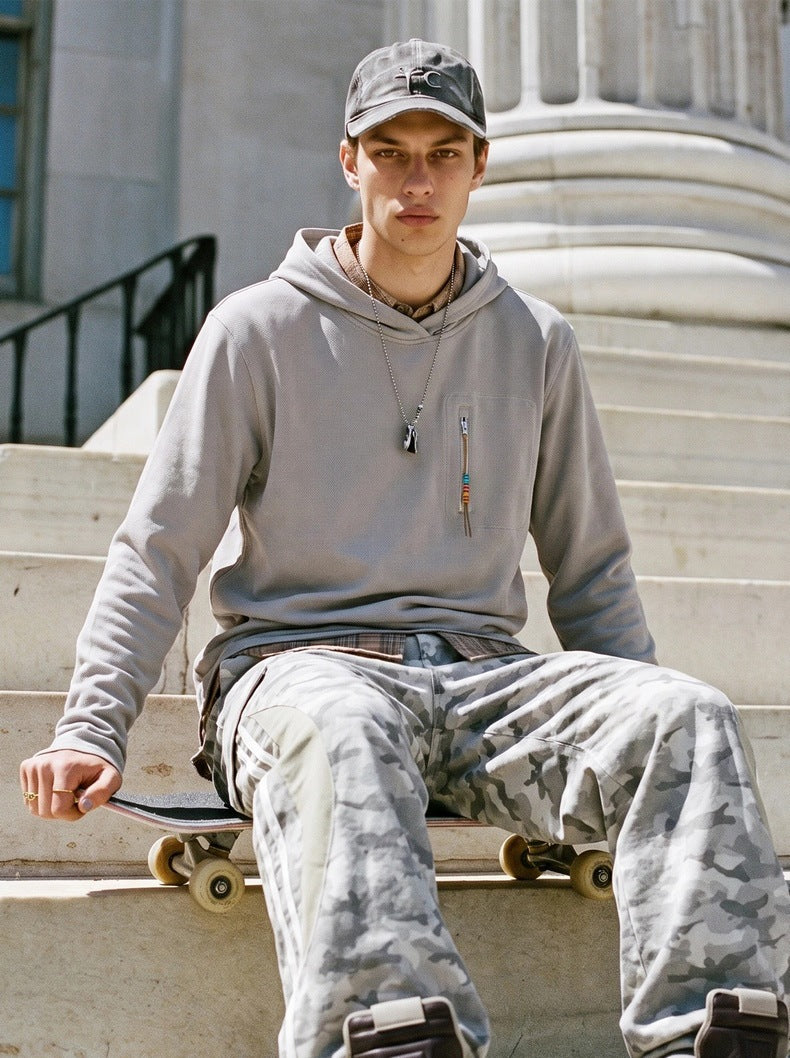 Unisex Lightweight Outdoor Hoodie with Zippered Pockets