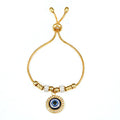 Evil Eye Stainless Steel Adjustable Pull-out Blue Eye Bracelet