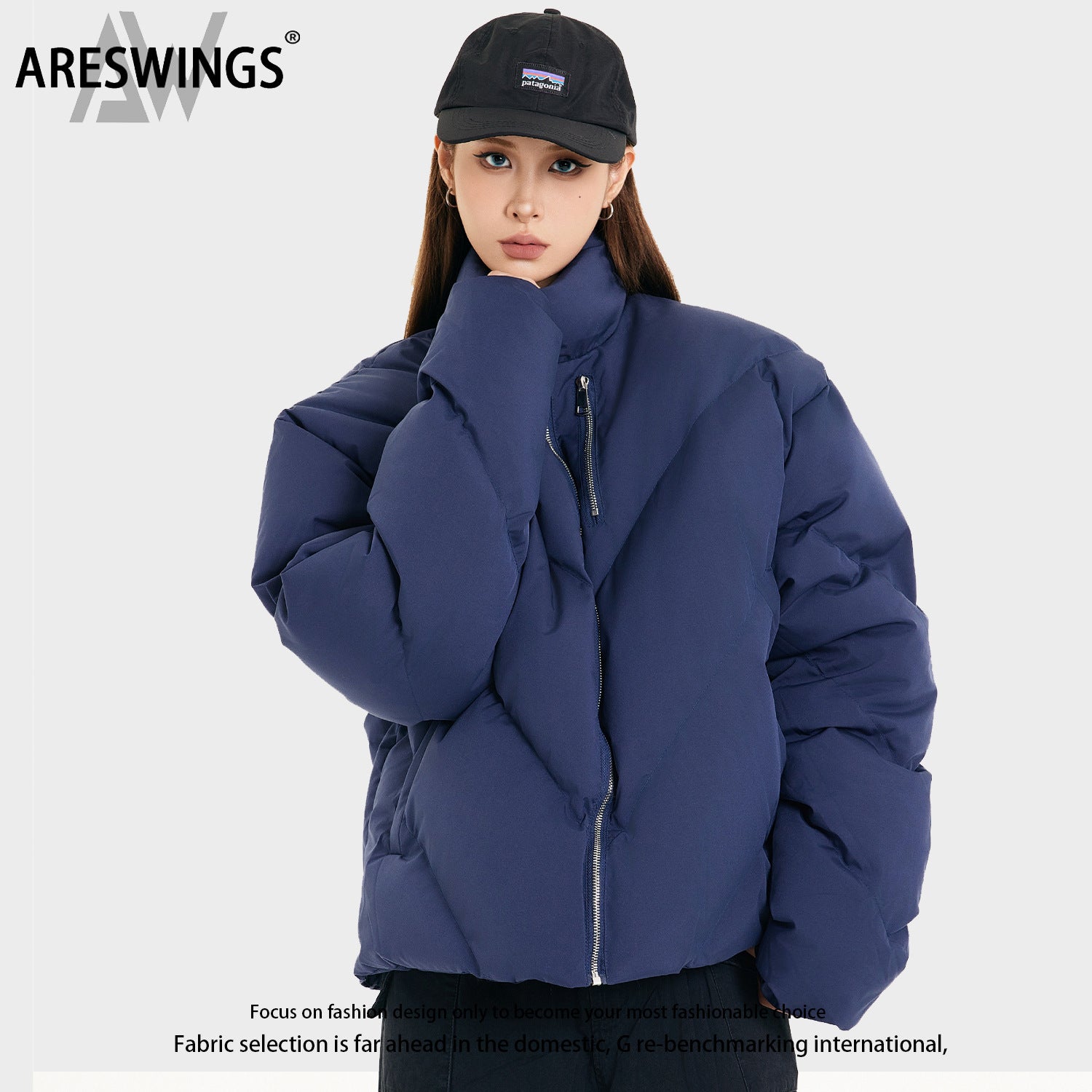 American-Style Winter Solid Color Puffer Jacket Unisex Thickened Loose Fit Couple Coat