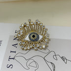 Heavy Industry Evil Eye Sparkling Sunflower Brooch
