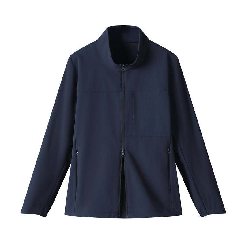 Unisex Stand‑Collar Softshell Jacket Lightweight Outdoor Commuter Outerwear for Men Women