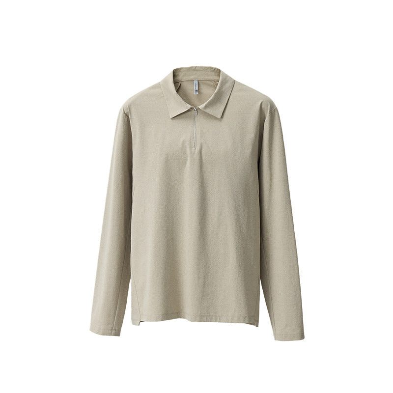Men's Wind‑Tunnel Commuter Long Sleeve Polo Shirt, Collared Breathable Casual Top