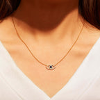 Evil Eye Necklace Crystal Collar Chain