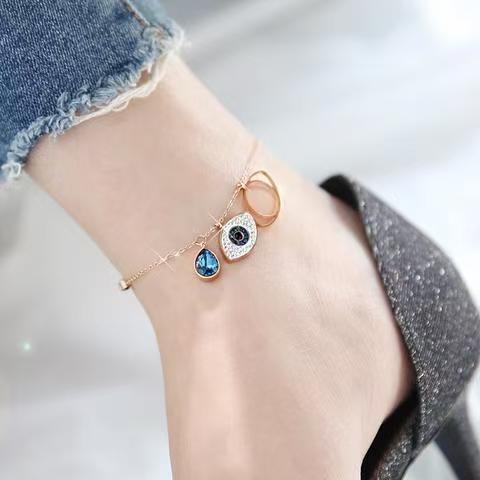 Titanium Steel Evil Eye Anklet