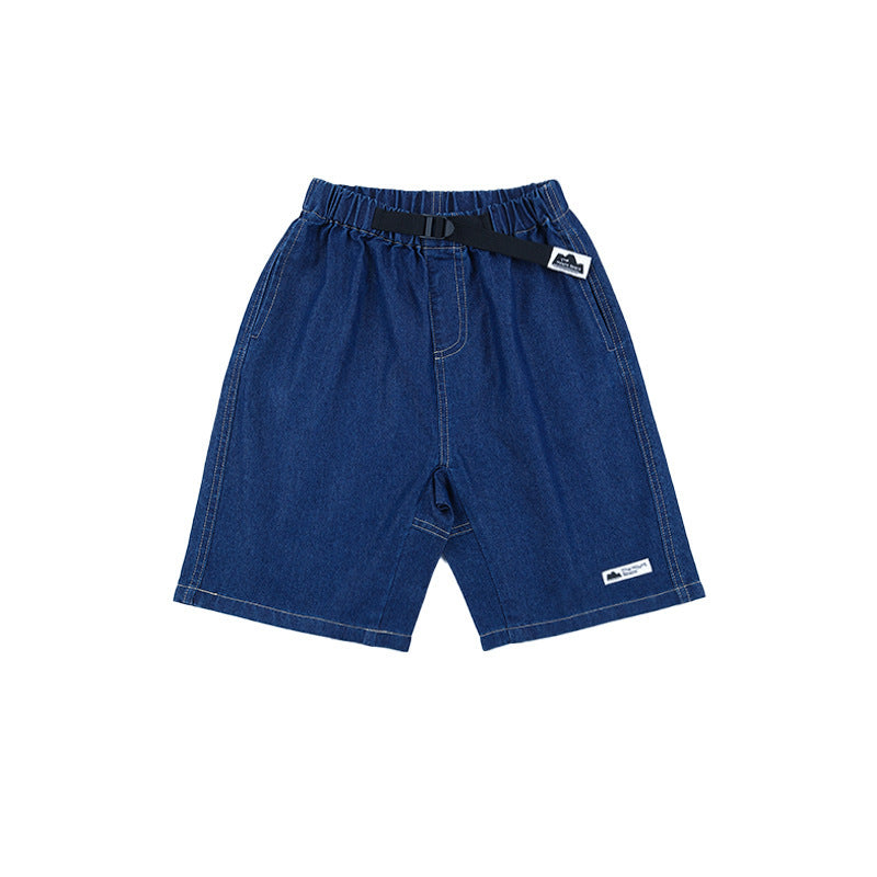 Outdoor-style graphic short-sleeve top for older children