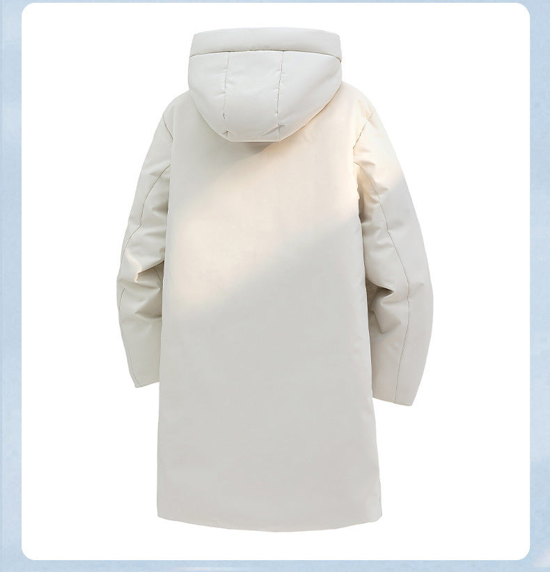 Men's New Workwear Down Jacket - Thickened Mid-Length Warm Cold-Resistant