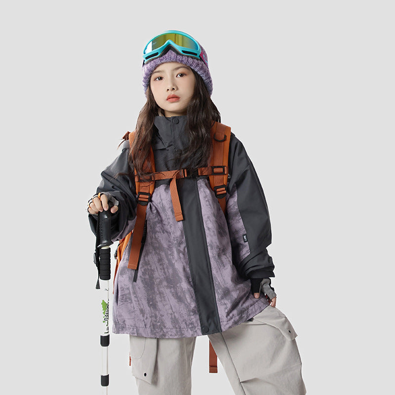 Panda round DuPont three-proof children's outdoor charge jacket three-in-one