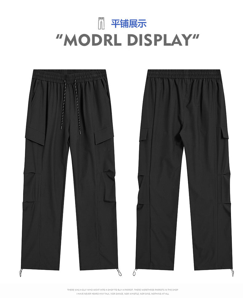 Women Adjustable Cuff Quick Dry Paratrooper Cargo Pants, Outdoor Wide Leg Hiking Trousers